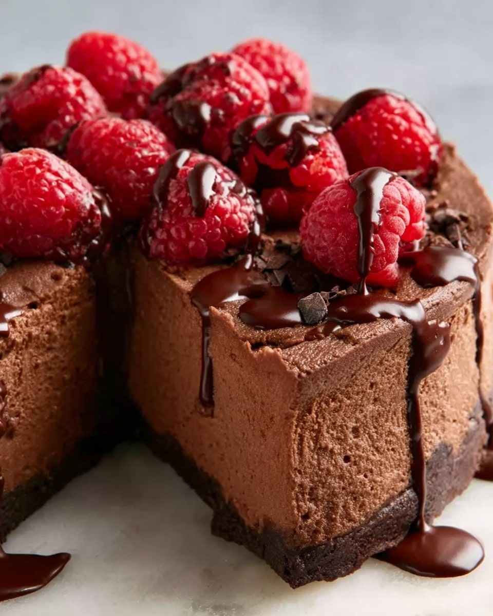 Whip Up Easy Crustless Chocolate Raspberry Cheesecake: Healthy & Impressive